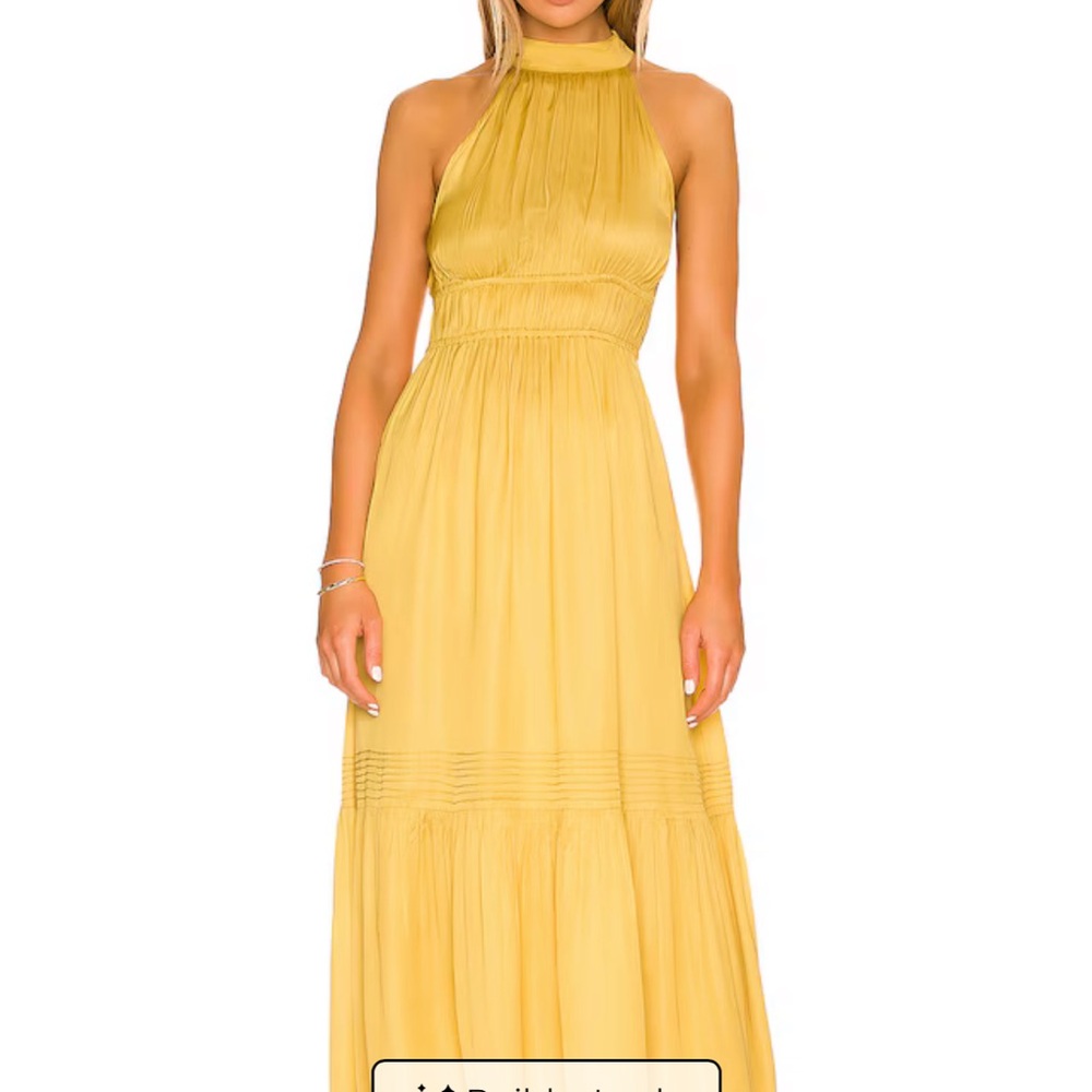 Cleobella Sunlit Halter Maxi Dress - Mustard Yellow